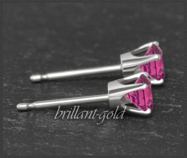 Ohrstecker 585 Gold, Topas pink 4,5,6,7mm